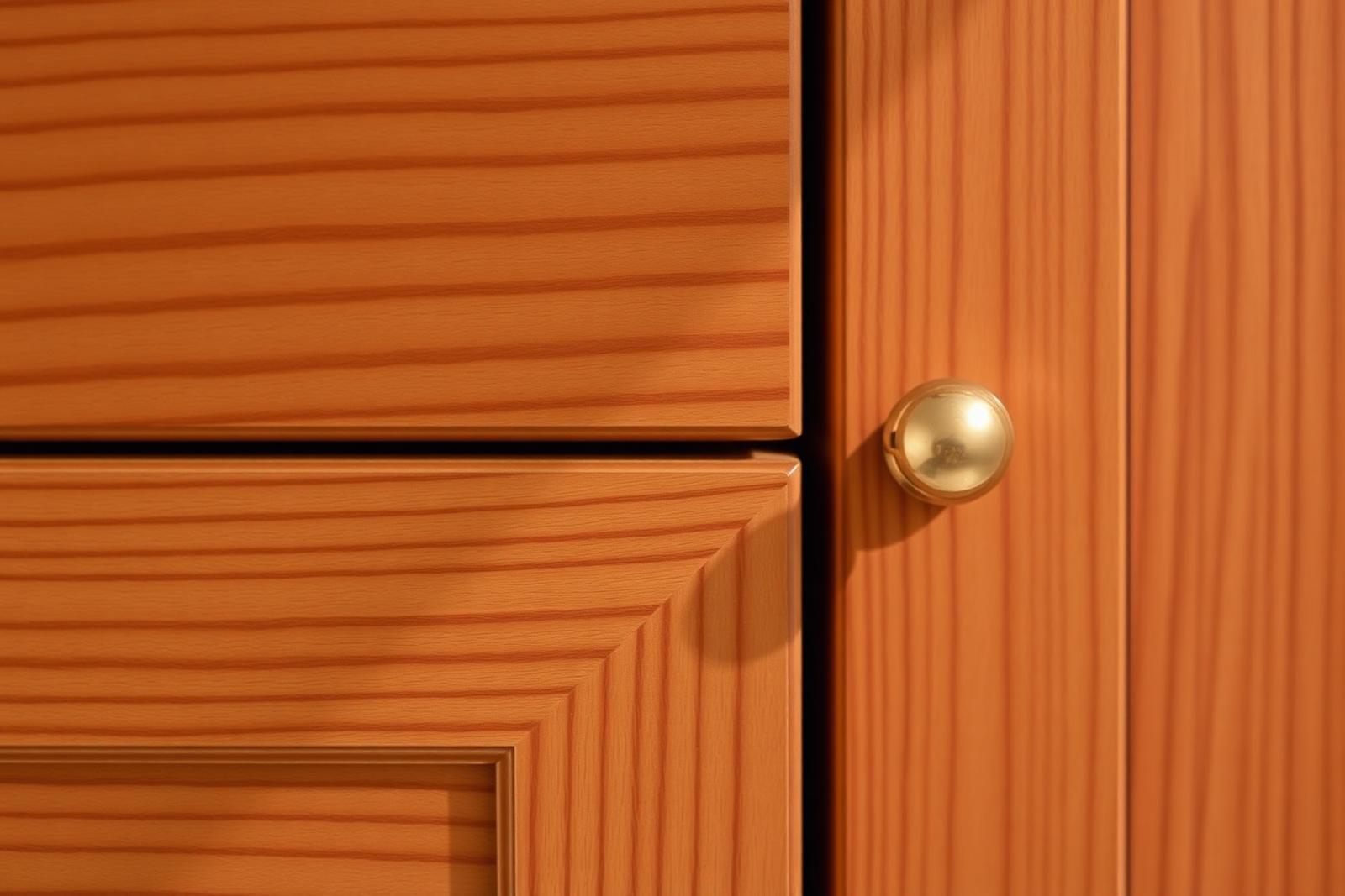 Detail of fine cabinetry finish